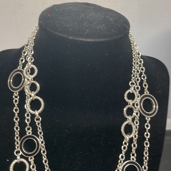 Black and silver chain necklace - Picture 3 of 6